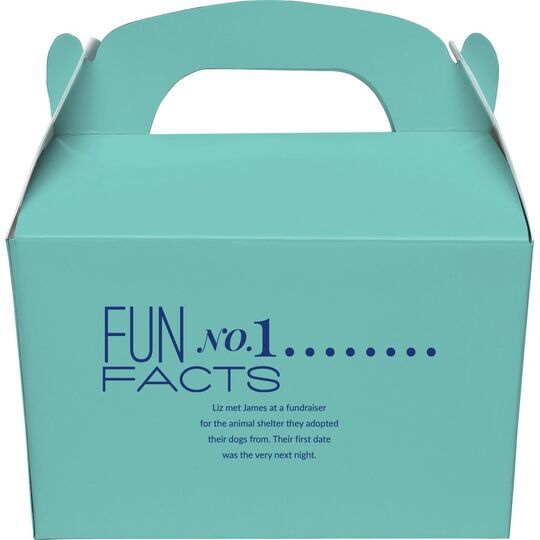 Just the Fun Facts Gable Favor Boxes